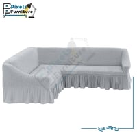 غطاء كنب زاوية قابل للتمدد على شكل حرف L قابل للتم...