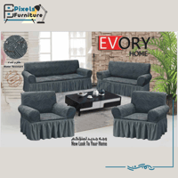 طقم غطاء كنب 4 قطع جاكار مقاوم للماء قابل للتمدد و...