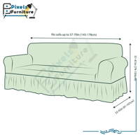 تلبيسة أريكة شخصين قابل للتمدد والإزالة من بكسل ال...