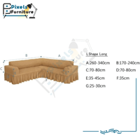 غطاء كنب زاوية قابل للتمدد على شكل حرف L قابل للتم...