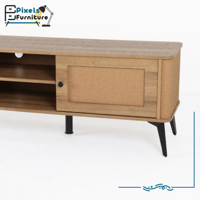 طاولة بلازما بدرجين تخزين وبرف وسط 160 سم من بكسل...