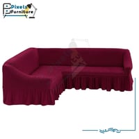 غطاء كنب زاوية قابل للتمدد على شكل حرف L قابل للتم...