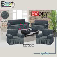 طقم غطاء كنب 4 قطع جاكار مقاوم للماء قابل للتمدد و...