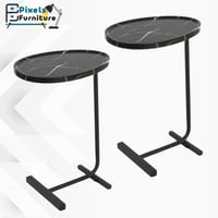 مجموعة 2 طاولة جانبية من بكسل الأثاث على شكل C للأ...