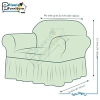غطاء كنبة مفردة قابل للتمدد والإزالة من بكسل الأثا...
