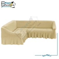 غطاء كنب زاوية قابل للتمدد على شكل حرف L قابل للتم...