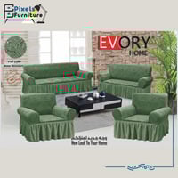 طقم غطاء كنب 4 قطع جاكار مقاوم للماء قابل للتمدد و...