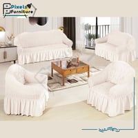 طقم غطاء كنب 4 قطع قابل للتمدد والإزالة من بكسل ال...