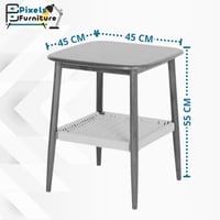 طاولة مربعة جانبية طبقتين من بكسل الأثاث للقهوة بس...