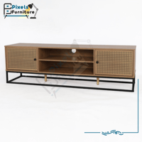 طاولة بلازما بدرجين تخزين وبرف وسط من بكسل الأثاث