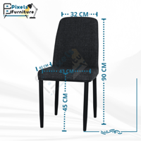 مجموعة مكونة من 2 كرسي مطبخ من بكسل الأثاث بمسند ل...