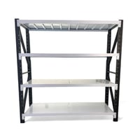 رفوف متوسطة الأحمال أسود وأبيض 300 كجم