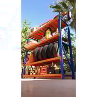 رفوف أحمال ثقيلة برتقالي وأزرق 500 كجم