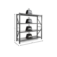 رفوف متوسطة الأحمال رمادي غامق 300 كجم