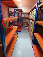 رفوف أحمال ثقيلة برتقالي وأزرق 500 كجم