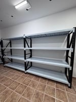 رفوف متوسطة الأحمال أسود وأبيض 300 كجم