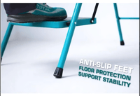 توتال سلم 3 درجات قابل للطي من الستيل المعدني