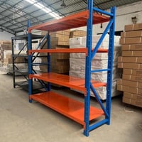 رفوف متوسطة الأحمال أسود حمولة 300 كجم