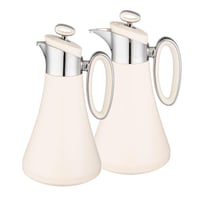 طقم ترامس لوفر 2 قطعة معدن ابيض وفضي ( 1 لتر لكل ق...