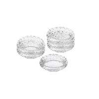 طقم صحون نوى زجاج 5 قطعة محجر مدور مقاس 9 سم