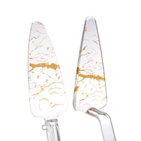 جاروف كيك اكريلك مذهب 2 قطعة