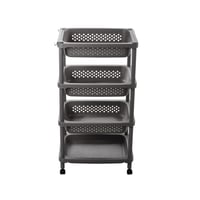 ارفف حامل خضار بلاستيك 4 ادوار رمادي