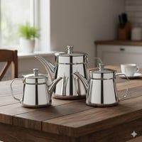 طقم براريد شاي 3 أحجام متنوعة من الستانلس ستيل عال...