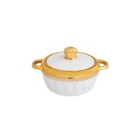 حافظات طعام بلاستيك 4 قطعة ابيض وذهبي هندي