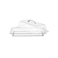 حافظة كيك ومعجنات اكريلك شفاف بغطاء مقاس 40*22 سم