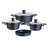 طقم قدور غرانيت تركي 7 قطع رصاصي