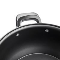 قدر قلي رصاصي مع مصفى وغطاء زجاج مقاوم للحرارة مقا...