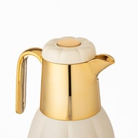 ريفان طقم ترمس 2 قطعة مضلع كريمي ذهبي