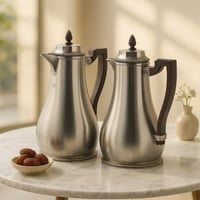 السيف طقم ترامس شدن 2 قطعة فضي مطفي بيد خشبي من ال...