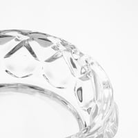 طفاية زجاج مدور محجر