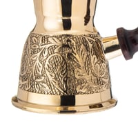 جزوة قهوة نحاس هندي ذهبي مقاس 8.5 ( 2 فنجان )