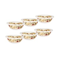 تمريات ميلامين بنقشة ورد جوري مقاس 12.5 سم 6 قطعة