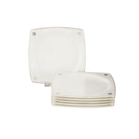 طقم صحون للحلا والفواكه والفطور 6 قطعة بورسلان مرب...