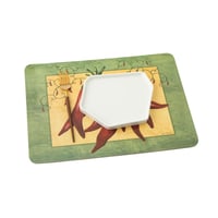 طقم عازل صحون سفرة خشبي خفيف برسومات فلفل احمر 4 ق...