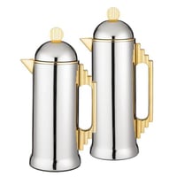 طقم ترامس شاي وقهوة الغزالة نيكل وذهبي فاخرة 2 قطع...