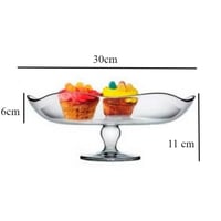 ستاند تقديم حلويات توسكانا زجاج تركي مقاس 30 سم بت...