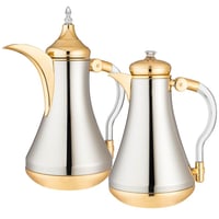 طقم ترامس الاصالة الفاخرة 2 قطعة نيكل وذهبي يد اكر...