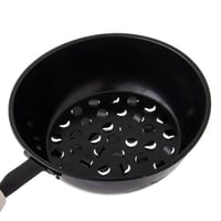 سلة فحم بيد خشب