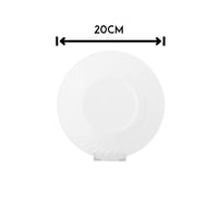 طقم صحون ايدام غويط اركوبال ابيض مدور مخطط 6 قطعة...