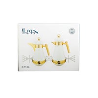 طقم ترامس جويلا من شركة السيف لؤلؤي وذهبي مطفي 2 ق...