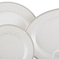 طقم عشاء بورسلان صيني فاخر بنقشات ناعمة 70 قطعة 6...