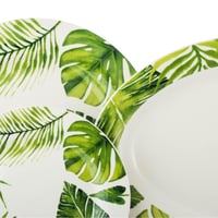 طقم عشاء بورسلان فاخر 40 قطعة اوراق الشجر اخضر 6 ا...