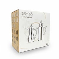 طقم ترامس غلا 2 قطعة فضي ذهبي ( 1 لتر - 650 مل ) د...