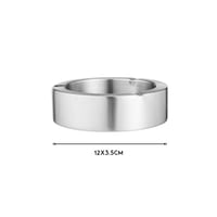 طفاية استيل سادة مدورة مقاس 12 سم