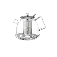 براد شاي زجاج مقاوم للحرارة 1000 مل بغطاء ومصفى مع...