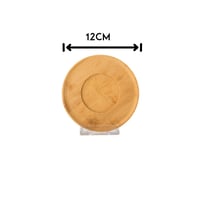 طقم اطباق شاي خشب 6 قطعة مقاس 11.5 سم